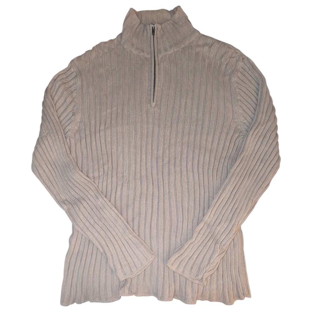 100% Cotton BANANA REPUBLIC Half Zip Turtleneck Sweater Sports Travel